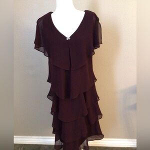 NWOT SLNY Chic Plum Dress